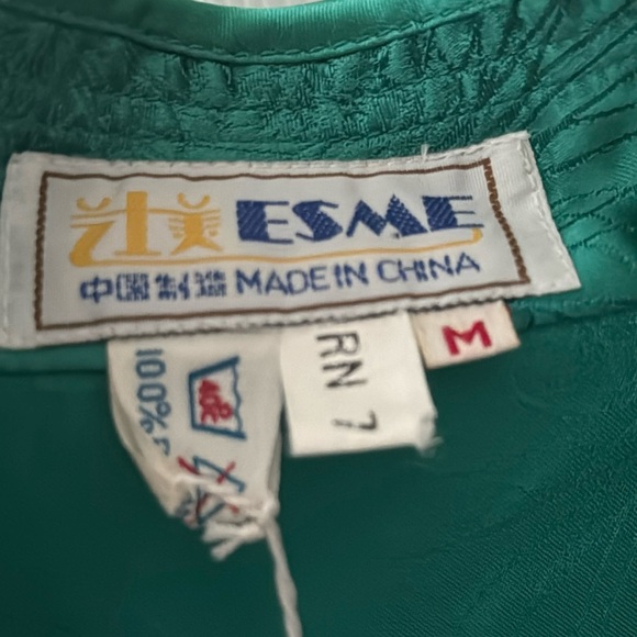 1970s ESME Chinese Green Silk Lounge Set - Picture 14 of 17